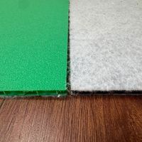 Tissu de lamination vert 3 mm 1250 g/m² ignifuge, imperméable, anti-rayures, en PP alvéolaire, protection de sol découpable