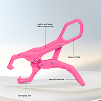 Pince à lèvres de pêche portable rose, petite, imperméable, durable et écologique de 13,5 cm – Accessoires de pêche en plein air