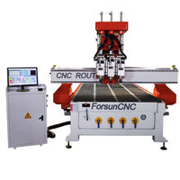 Machine de gravure sur bois à trois têtes à 13 % de réduction / Machine de gravure CNC à trois têtes / Routeur CNC multi-têtes 3D 1325