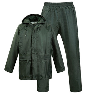 Venta al por mayor de fábrica camuflaje poliéster impermeable Poncho traje de lluvia impermeable con precio bajo - Product Image 5