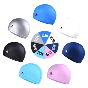 Jiehu – bonnet de bain en Pu pour adultes, couleur unie, imperméable, respirant, confortable, élastique, pour la natation et les sports nautiques - Product Image 2