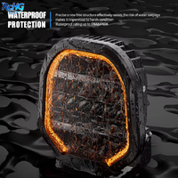 Phare de travail LED 9 pouces super lumineux IP69K étanche pour VTT, camion, tout-terrain, lumière de conduite 6000K lumière du jour, durée de vie 50000H