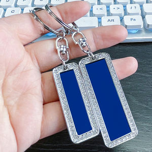 <span class=keywords><strong>Porte</strong></span>-clés de plaque d'immatriculation en acier inoxydable Matériau laser Logo publicitaire en gros Cadeau de vacances <span class=keywords><strong>Porte</strong></span>-clés en métal gravé - Product Image 6