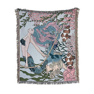 <span class=keywords><strong>Couverture</strong></span> de canapé tissée de haute qualité, nouveauté, vente en gros, <span class=keywords><strong>petite</strong></span> sirène, pour enfants et adultes - Product Image 1