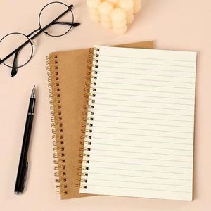 Cuaderno de Papel Kraft A5, Diseño Simple de Doble Espiral, para Uso Escolar y de Oficina, para Escribir, Tomar Notas y Otros Usos Esenciales - Product Image 5