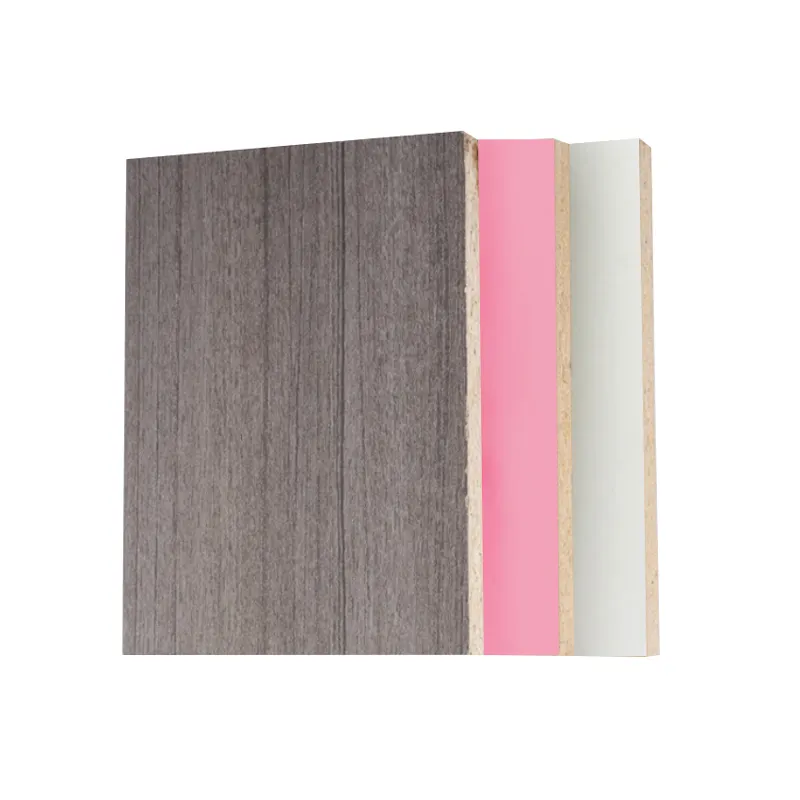 double sided pink grey color laminated melamine mdf board 15mm semple (white color