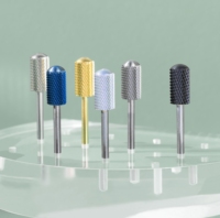 Outils pour ongles : Poudre de trempage, Grande fraise à ongles 5XC, Fraise à ongles professionnelle Berra 5 en 1 à coupe croisée pour manucure électrique