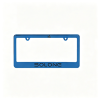 BOLONG Cadre de plaque d'immatriculation américaine en plastique ABS à 2 trous, plusieurs options de couleurs, logo personnalisé, support de plaque d'immatriculation de taille américaine