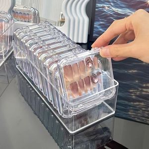 Низкая цена оптовая продажа прозрачная носимая коробка для маникюра коробка для хранения гвоздей прозрачная акриловая коробка для упаковки ювелирных изделий - Product Image 3