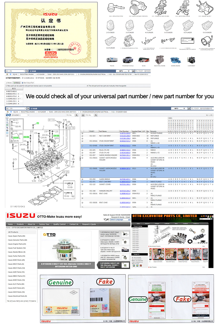 Otto出品 金钢8-97946164-0 8979461640制造商销售五十铃DMAX 2.5L 3.0l 4JK1