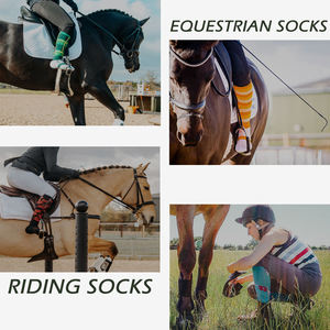 Premium Custom Equestrian <strong>Socks</strong> <strong>Hunter</strong> Green Knee High Riding <strong>Socks</strong> with Gold Logo Personalized Breathable Cotton Horse <strong>Socks</strong> - Product Image 2