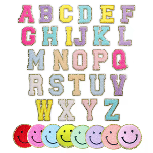 Kleurrijke Chenile Alfabet <span class=keywords><strong>Patch</strong></span> Voor Kleding Custom Naaien Ijzer Op Chenille Letter Patches - Product Image 2