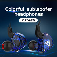 Auriculares QKZ AK6 originales, auriculares con controlador de cobre con cable de 3,5mm, auriculares estéreo HiFi, Auriculares deportivos con cancelación de ruido en la oreja