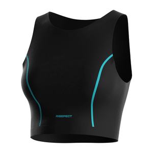 Ensemble de sport pour femmes noires : débardeur court et leggings de compression taille haute avec coutures plates pour l'entraînement et le yoga - Product Image 3