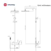 Système de douche à effet pluie moderne mitigeur de robinet de douche en laiton pistolet en métal ensemble de douche pluie de salle de bain