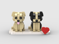 Set de Bloques de Construcción de Plástico ABS Educativos Personalizados para Gatos y Perros, Juguete Creativo DIY, Regalo para Mascotas, Modelo de Exhibición de Mascotas OEM ODM, Bloques de Animales