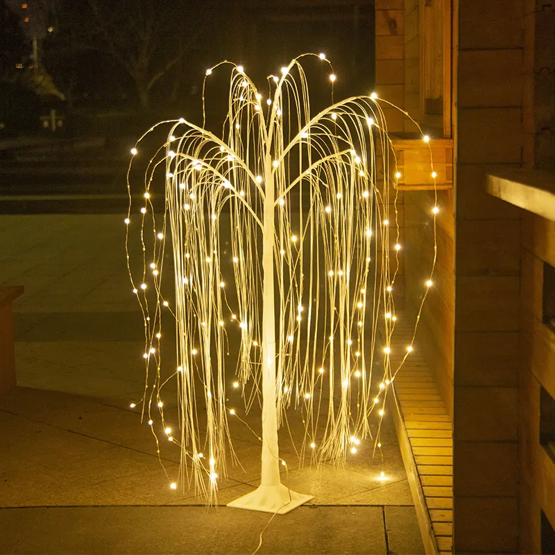 2021 neue Ankunft Im Freien 110CM Höhe Weihnachten Zweig Lampe Urlaub Dekoration Innen 216 LED Willow Baum Licht