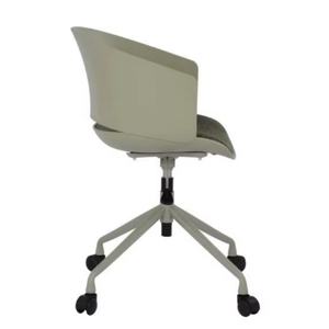 PP Home Office <strong>Desk</strong> Chair <strong>Computer</strong> Chair <strong>Fixed</strong> Armrests Metal Feet Green Soft and Comfortable - Product Image 4