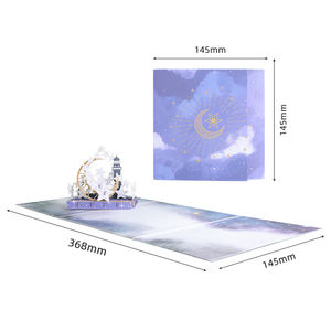 Winpsheng Custom 3D Pop-up Invitation Greeting <strong>Card</strong> <strong>Eid</strong> Mubarak Ramadan Gift Offset Printing Paper Material - Product Image 6