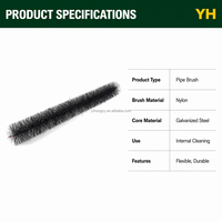 Brosse de nettoyage personnalisée pour gouttières et toitures, avec tube flexible en nylon, pour l'élimination des débris et le filtrage des eaux de pluie