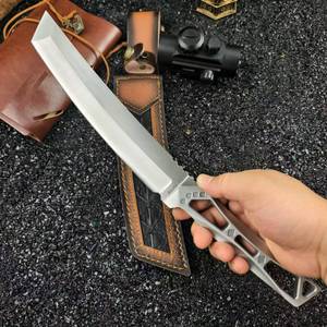 Épée de samouraï japonaise à lame droite, à manche creux et à bords froids, personnalisée, en acier inoxydable, couteau multifonctionnel - Product Image 2