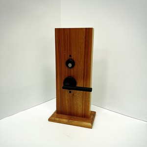 Ensemble de poignées de porte rondes noires avec serrure mécanique silencieuse à mortaise pour entrée de villa ou chambre principale - Product Image 4