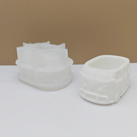DM1351 Moule en silicone pour pot de fleurs en béton, pot à succulentes, vase à cactus, boîte de rangement, en forme de bus rétro, pour plâtre, ciment et gypse