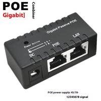Injecteur PoE passif à port unique Gigabit Répartiteur PoE à câble intégré (12-52V DC) pour caméra de surveillance pour commutateurs réseau
