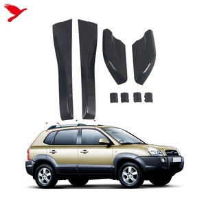 Accesorios exteriores de <span class=keywords><strong>coche</strong></span> rieles de techo cubierta de pierna cubierta de protección de extremo Shell negro 8 Uds <span class=keywords><strong>para</strong></span> <span class=keywords><strong>Hyundai</strong></span> <span class=keywords><strong>Tucson</strong></span> 2004-2008 - Product Image 4