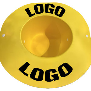 Sombrero Vaquero Personalizado de Ala Ancha con Estampado de Huellas Amarillas, Estilo Deportivo Informal para Exteriores - Product Image 3