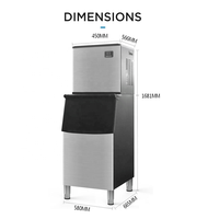 Machine à glaçons automatique professionnelle à haute productivité avec compresseur intégré pour les entreprises