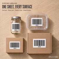 Kertas Label Perekat Sendiri A4 Matte Glossy Kosong untuk Printer Laser & Inkjet