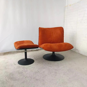 Fauteuil de loisir moderne de luxe à une place Fauteuil inclinable en cuir et tissu Fauteuil de salon Chaise longue Fauteuil à bascule - Product Image 4