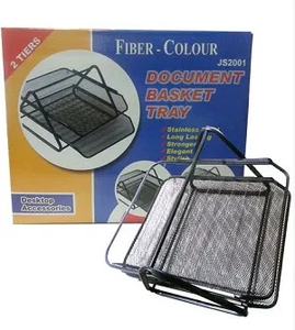 SHIRLEY YA DH003 Plateaux à documents en fil métallique noir avec 2 plateaux coulissants pour le rangement <span class=keywords><strong>de</strong></span> <span class=keywords><strong>bureau</strong></span> - Product Image 5