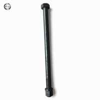 Boulon à tête hexagonale M27 x pas de 2 mm x 490 mm, grade 10.9, avec écrou, pour montage sur camion minier à benne large