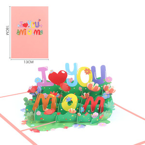 Les fabricants fournissent des cartes de voeux pour la fête des mères I Love You <span class=keywords><strong>Mom</strong></span> Creative 3D <span class=keywords><strong>Pop</strong></span> Up Cards Anniversaire à la mère avec enveloppe - Product Image 6