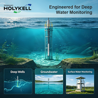 Capteur de niveau submersible Holykell HPT607-E 4-20mA pour la mesure du niveau d'eau des puits profonds et des forages