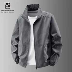 <strong>Men's</strong> Spring Autumn Outdoor <strong>Jacket</strong> Casual Quick-Dry Top Stand Collar Nylon Closure Zipper Rabbit <strong>Fur</strong> <strong>Men's</strong> Clothing Collection - Product Image 4