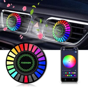 Car <b>LED</b> Ambient <b>Light</b> Round Air Vent RGB Color Changing App Control Multicolor Music <b>Lights</b> - Product Image 2