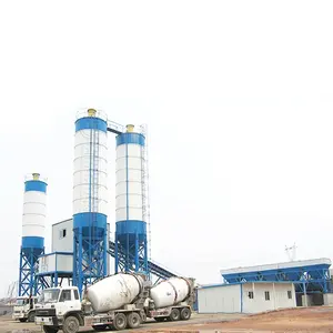 Китай, заводские цены, 120 м3 фиксированный цементный смеситель HZS120, передвижная бетоносмесительная установка для продажи