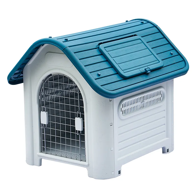 Small Pet Shelter Dog House with Door Detachable Foldable Dog Kennel Plastic Dog Cage