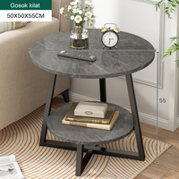Meubles de salon pas chers, table basse à 2 niveaux, tendance, avec cadre en métal