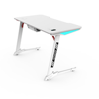 Nouveau modèle 2026 en promotion : Bureau de gaming ergonomique pliable et moderne avec éclairage RGB, surface en fibre de carbone et extensible