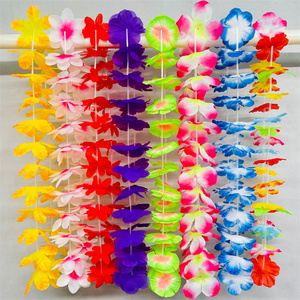 FL-498 tissu cou poitrine anneau hawaï<span class=keywords><strong>en</strong></span> fête décoration longue durée <span class=keywords><strong>paille</strong></span> <span class=keywords><strong>jupe</strong></span> danse anneau cou poitrine couronne Leis - Product Image 6