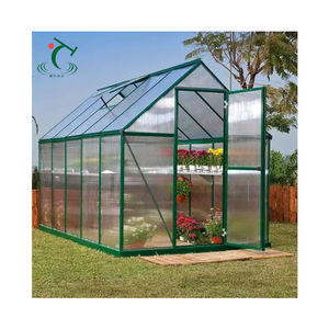 منازل من الألومنيوم صغيرة صغيرة منخفضة التكلفة إطار البولي كاربونات التجارية حديقة الدفيئة للبيع - Product Image 1