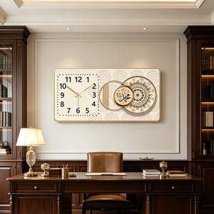 Reloj de Pared Decorativo de Cuarzo Islámico Moderno, Reloj Rectangular Enmarcado de Estilo Musulmán Antiguo para Sala de Estar - Product Image 3
