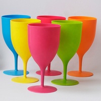 6 gobelets en plastique colorés, verres à champagne et à vin en plastique pour fêtes, mariages, dîners, durables et réutilisables
