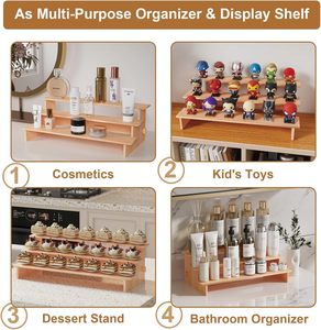 Best Seller <b>Kitchen</b> 3 Tier Step Type Wooden Spice <b>Rack</b> <b>Storage</b> <b>Rack</b> for <b>Kitchen</b> Use - Product Image 4