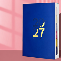 Agenda Quotidien Personnalisé 2027 – Esthétique Élevée, Couverture Souple en PU A5, Cahier Bilingue Anglais-Espagnol avec Couverture en Cuir et Reliure Cousue