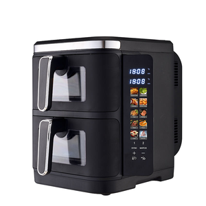 Grande 11L doppio Stack Smart Air Fryer 2 cassetti doppio cestello <span class=keywords><strong>friggitrice</strong></span> <span class=keywords><strong>ad</strong></span> <span class=keywords><strong>aria</strong></span> con schermo pieghevole colorato <span class=keywords><strong>XL</strong></span> 11L capacità con finestra - Product Image 2